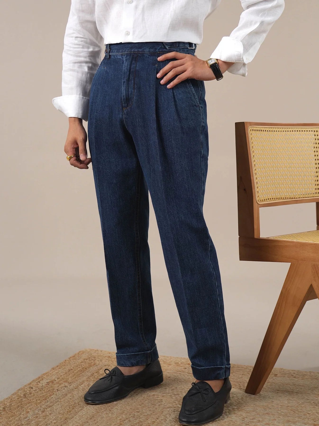 Isernia High Waisted Denim Pants