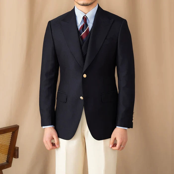 Blazer de solapa de pico con dos botones