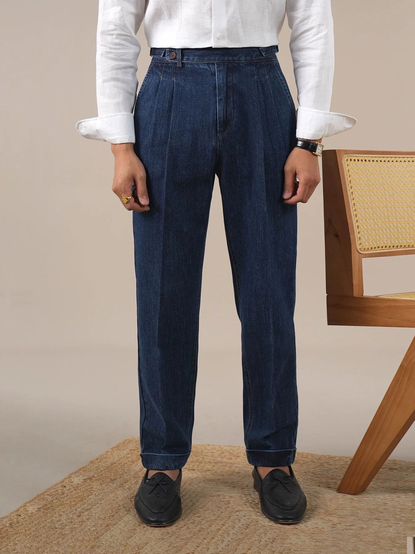 Isernia High Waisted Denim Pants