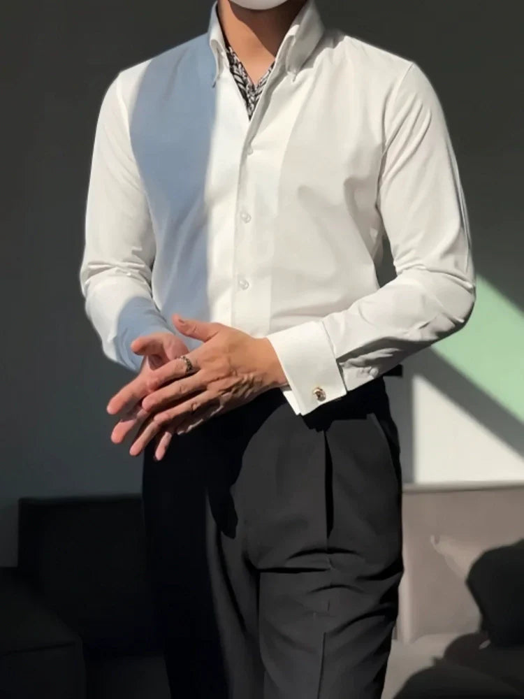 Camisa británica con gemelos