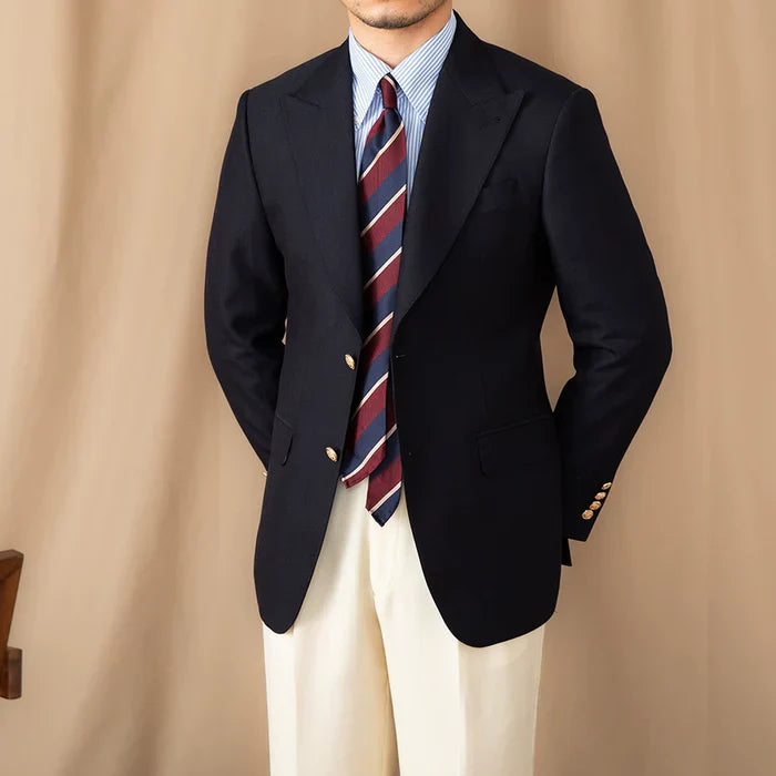 Blazer de solapa de pico con dos botones
