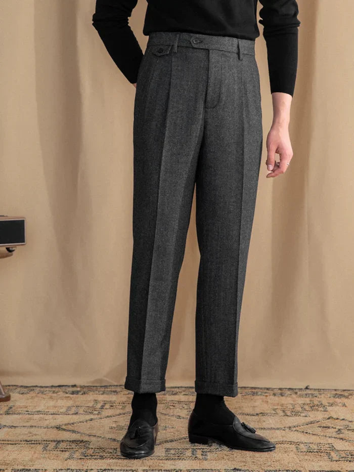 Pantalones de sastrería de espiga