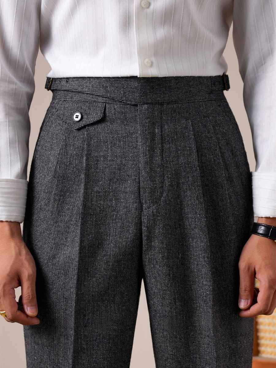 Bergamo High Waisted Wool Grukha Pants