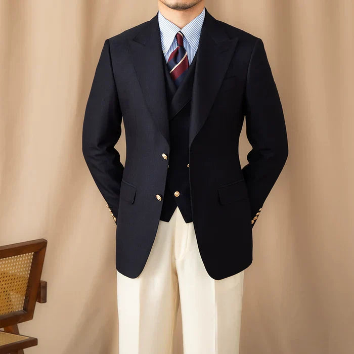 Blazer de solapa de pico con dos botones