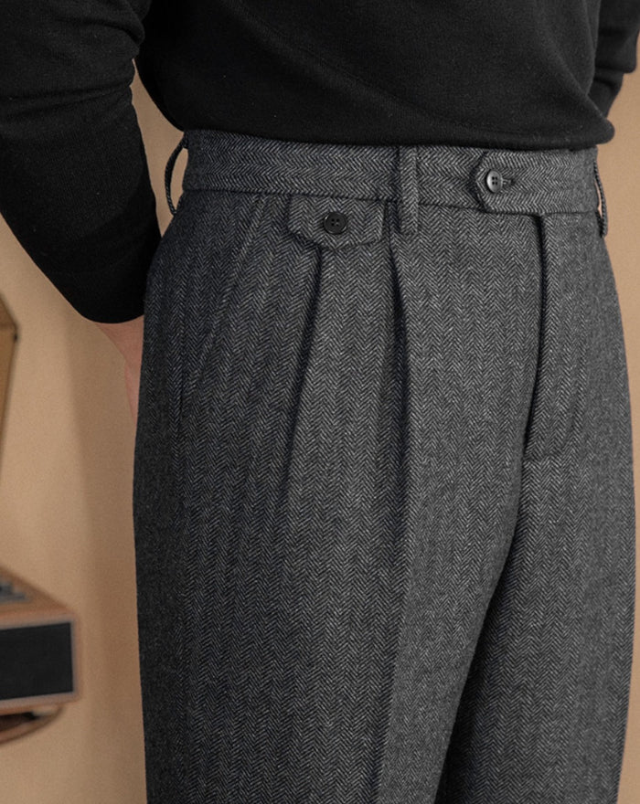 Pantalones de sastrería de espiga