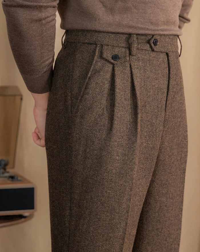Pantalones de sastrería de espiga