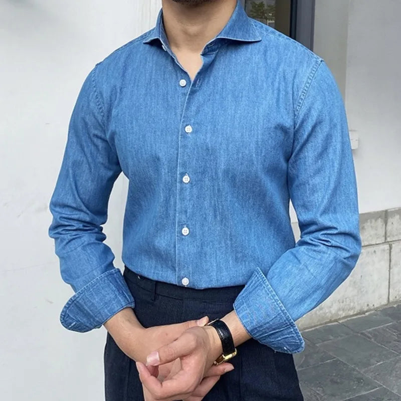 Camisa de vestir para hombre con lazo LS021