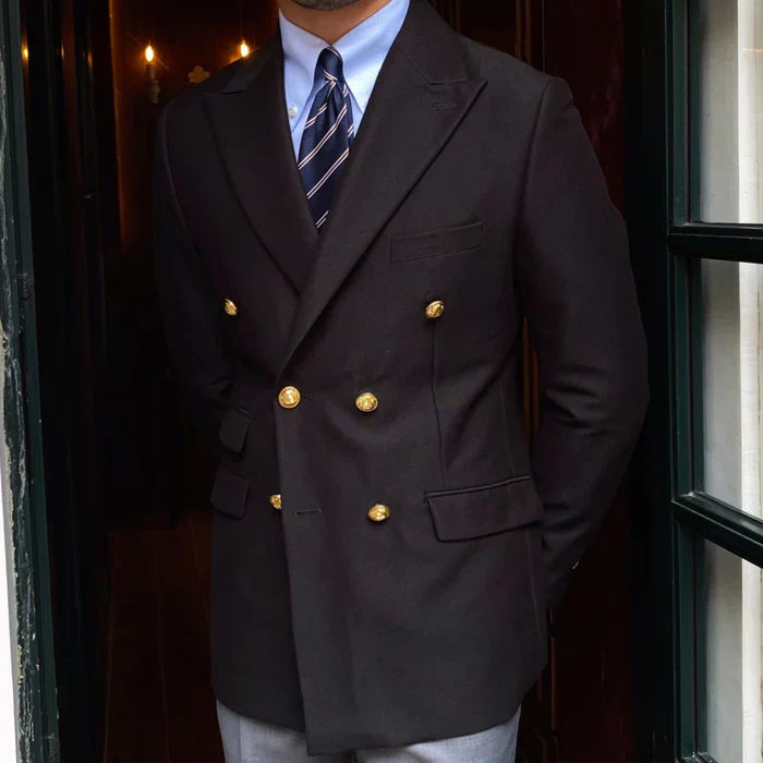 Blazer cruzado entallado con lazo LS029