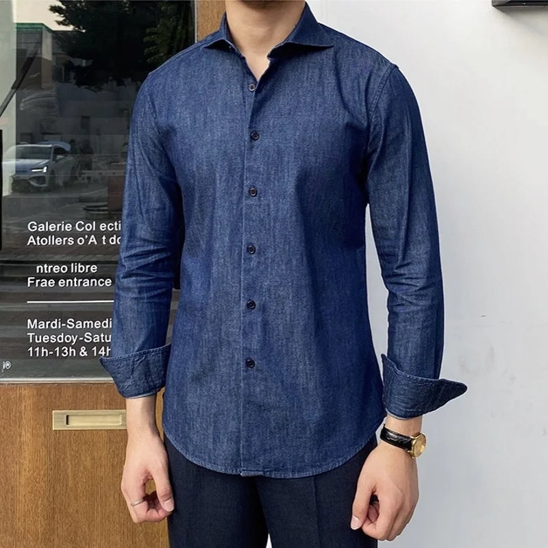 Camisa de vestir para hombre con lazo LS021