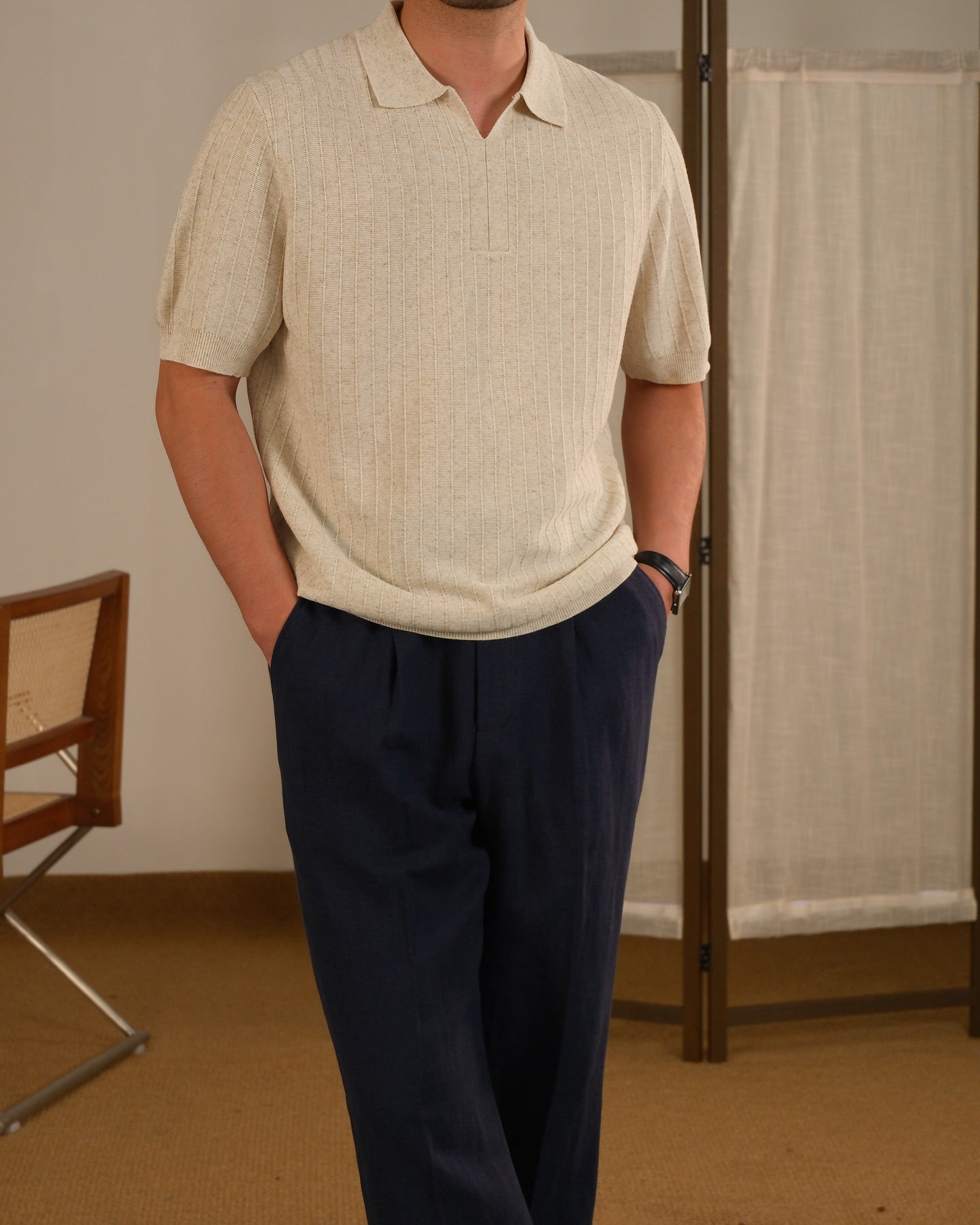 Napoli Linen Knitted Polo