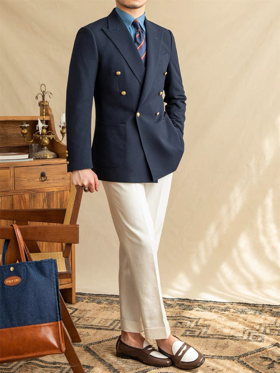 Blazer envelope com meio forro
