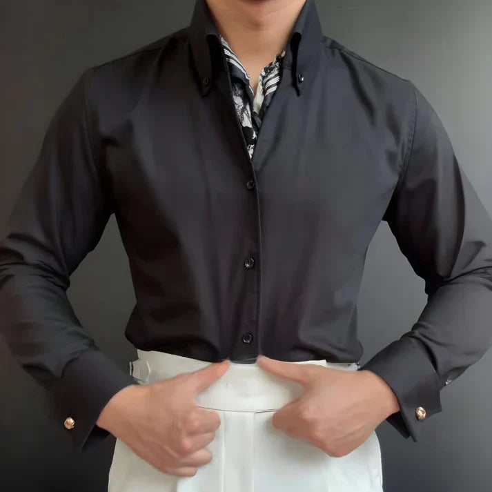 Camisa británica con gemelos